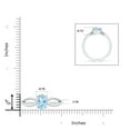 thumbnail image 5 of Angara Natural 1.5 Ct. Aquamarine Solitaire Ring in 14K White Gold for Women (Ring Size: 6), 5 of 10