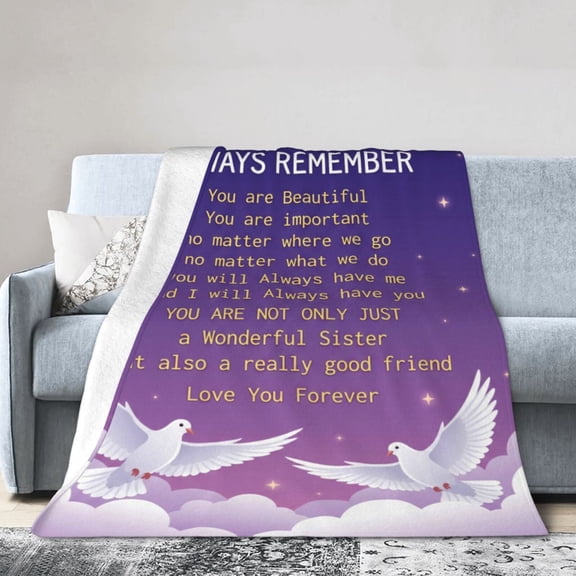 Sister Throw Blanket, Best Sister Birthday Gift, Soul Sister Present from Sister, Cozy Blanket for Women 50x40