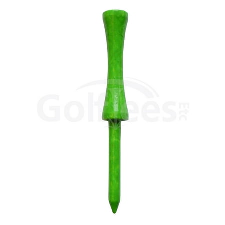 Golf Tees Etc Step Down Neon Green Wood Golf Tees 3 1/4" Inch Strong & Light Weight Accessory Tool for Golf Sports - (1000 Pack)
