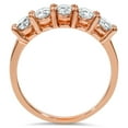 thumbnail image 2 of Pompeii 1 cttw 5-Stone Round Cut Diamond Wedding Anniversary Ring 14K Rose Gold, 2 of 2