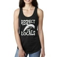 thumbnail image 2 of Wild Bobby Respect The Locals Save Our Oceans Dolphin Animal Lover Ladies Racerback Tank Top, Black, Small, 2 of 6