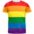 thumbnail image 1 of Rainbow Gay Pride All Over Adult T-Shirt, 1 of 2
