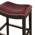 thumbnail image 3 of Taburete New Ridge Home Goods Julian 25 de piel sintética, color rojo, 3 of 5