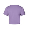 thumbnail image 3 of T Shirts for Women New Womens Basic V Neck Short Sleeve T Shirts Slim Fitted Crop Tee 2025 Summer Cute Gym Fashion Clothes New Purple S, 3 of 4