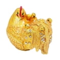 thumbnail image 4 of Caja de baratijas, figurita de pollo esmaltada, joyero, artesanías decorativas, regalo único, caja de anillo coleccionable, estuche de almacenamiento, 4 of 8