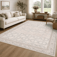 thumbnail image 2 of Licolica Non Slip Washable Area Rug Low Pile Vintage Rug for Living Room Bedroom Dining Room, Ivory, 6'x9', 2 of 11