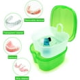 thumbnail image 2 of Étui de Bain pour Prothèses Colorées avec Brosse, Porte-Gobelet pour Prothèses, Conteneur de Fausses Dents, Protège-Dents, Étui de Rangement avec Couvercle Imperméable, 2 of 8