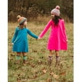 thumbnail image 4 of Girls Soft Cotton Long Sleeve Baby Rib Dress | Elf Green, 4 of 5