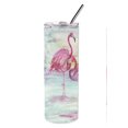 thumbnail image 2 of Flamingos Double Walled Stainless Steel 20 oz Skinny Tumbler, 2 of 4
