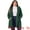 Dark Green, variant on DARING DIVA Women's Plus Size Single Breasted Detachable Hooded Overcoat 3X Grey