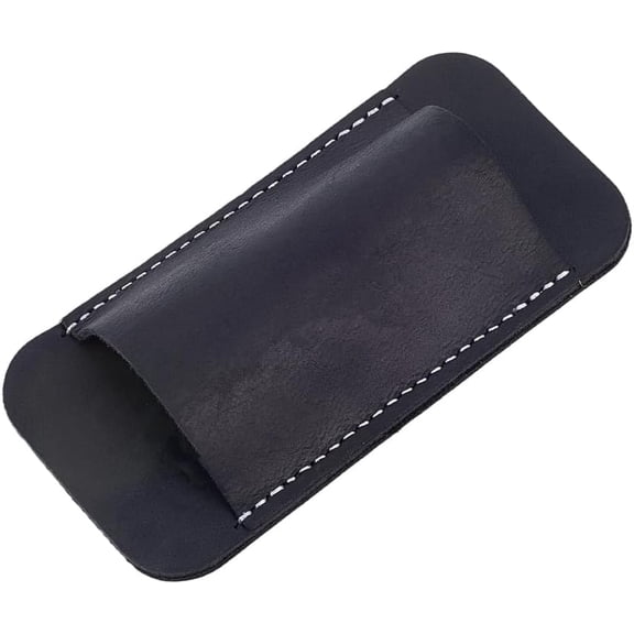 Genuine Leather Horizontal Knife Sheath with Clip EDC Belt Organizer Compact Draw Knife Holder Cowhide Leather Durable