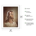 thumbnail image 2 of Head of Jesus Christ - Vintage Religious Art by Walter Sallman c.1941 - Fine Art Matte Paper Print (Unframed) 18x24in, 2 of 4