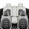 thumbnail image 3 of Car Seat Cover for JEEP WRANGLER 2008, Gray and White Car Seat Covers, PU Leather Full Set of 5 Seats With Lumbar Support Beautify Interior, Only 4 Doors, Upgrade the Car's Interior, 3 of 7