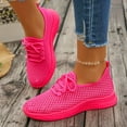 thumbnail image 2 of Rokment Womens Orthopedic Running Walking Tennis Shoes Breathable Mesh Comfortable Arch Support Memory Foam Orthotic Nursing Non Slip Work Sneakers Hot Pink Size 8.5, 2 of 7
