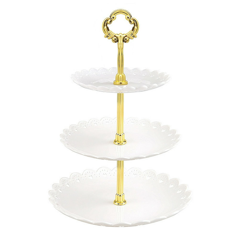 3 Tier Plastic Dessert Stand Pastry Stand Cake Holder Cupcake Stand ...
