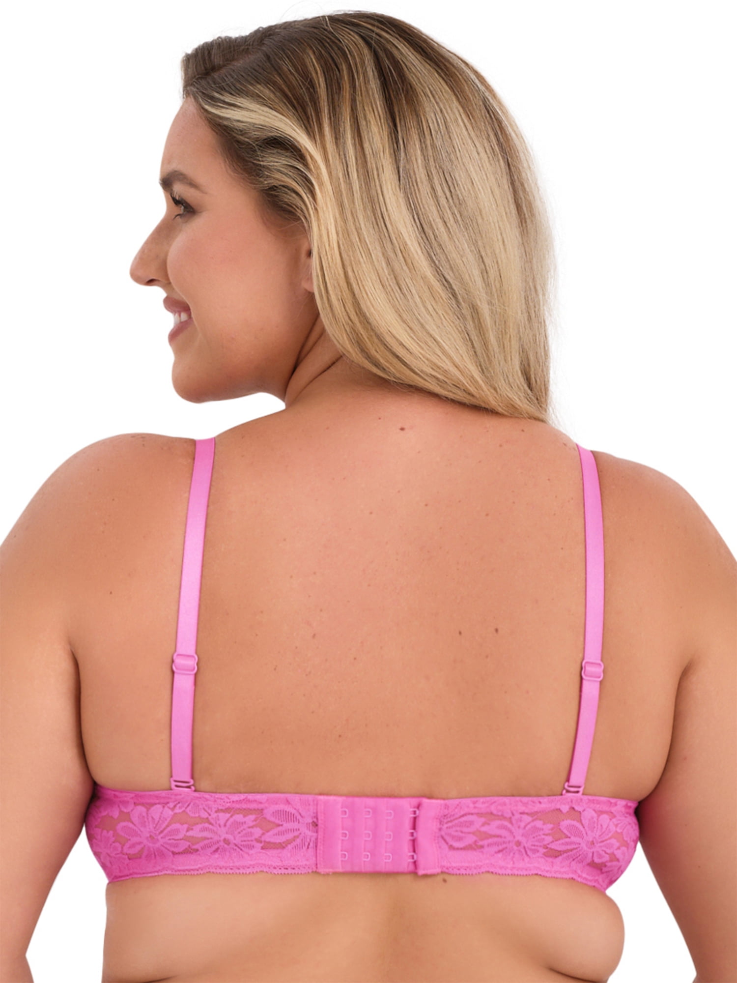 No Boundaries Women’s and Women’s Plus All-Over Lace Balconette Bra with Sugarcup™, Sizes 34B-40DD