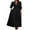 Black, variant on Womens Casual Shirt Dress Long Sleeve Loose Fit Solid Color Maxi Dress Spring Office Pink