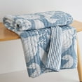 thumbnail image 3 of Levtex Home - Stillwater Denim - Throw - Coastal - Denim Blue and White - Throw (50x60in.) - Cotton, 3 of 6