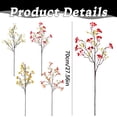 thumbnail image 2 of Artificial Berry Picks, Red Berry Stems, Artificial Pip Berry Branches, Bendable Faux Branches, Faux Berry Stems, Home Decor Branches, Wedding Berry Picks, Party Decor Stems, 2 of 3