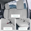 thumbnail image 2 of For 2022-2024 Nissan Frontier FH Group Custom Fit Neoprene Car Seat Covers Wateropoof - Solid Gray Rear Seat, 2 of 5