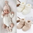 thumbnail image 4 of Soft Knit Baby Booties Comfortable First Walkers Warm & Soft Baby Booties Warm Toddler Booties for Newborns & Toddler, 4 of 8