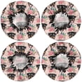 thumbnail image 2 of Shower Caps,Rottweiler and Pioneer Flower Waterproof Shower Cap for Women 4 Pieces,Double Reusable Hair Cover for Shower PEVA Elastic Stretch Hem, 2 of 7