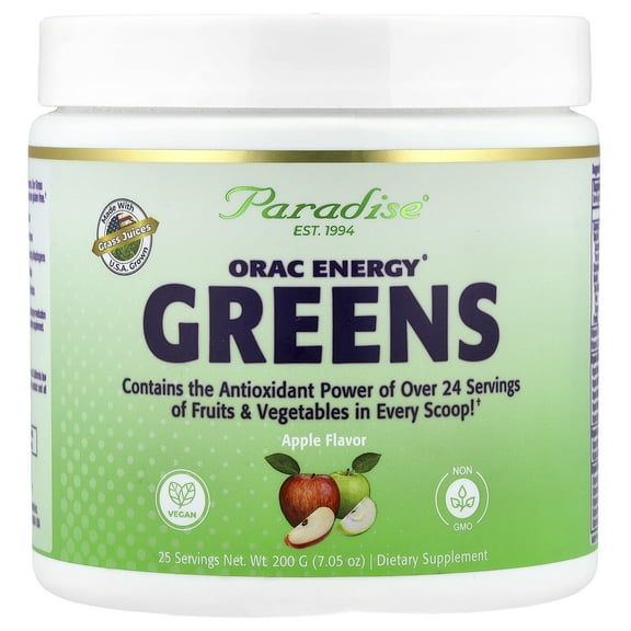 Paradise Herbs ORAC Energy® Greens, Apple, 7.05 oz (200 g)