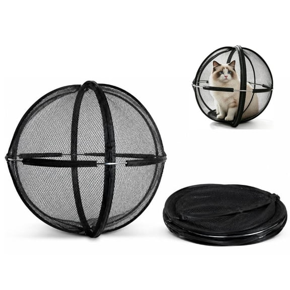 Catsphere Portable Outdoor Mesh Cat Enclosure 27in Breathable Foldable Pet Sphere for Secure Outdoor Adventures