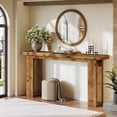 thumbnail image 7 of Tribesigns Solid Wood Sofa Table Behind The Couch, 63-Inch Long Farmhouse Rectangular Console Table for Living Room, Entryway, Rustic Brown, 7 of 7