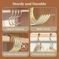 thumbnail image 4 of 4.3in Aluminum Gold S Hooks for Hanging (15 Pack), Heavy Duty S Shaped Hooks for Kitchen, Work Shop, Bathroom, Garden, 4 of 6