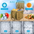 thumbnail image 4 of Hafmall 24L Large Soft-Sided Cooler with Adjustable Shoulder Strap, Khaki, 4 of 7