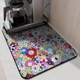 thumbnail image 2 of Washable Rubber Daisy Cute Floral Dish Drying Mats for Kitchen Counter Home Large Coffee Bar Pad Accessories and Decor for Utensils Stemware 18''x24'', 2 of 7