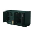 thumbnail image 2 of Wyndham Collection Miranda 60" Wood Double Bathroom Vanity in Nickel Trim/Green, 2 of 4