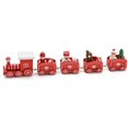 thumbnail image 3 of Tren navideño de madera pequeño de 5 piezas para decorar la mesa navideña. Decoración navideña Decoración del tren navideño Regalo de decoración navideña, 3 of 4