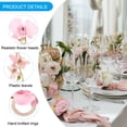 thumbnail image 3 of Handmade Orchid Flower Napkin Rings, Handcraft Floral Napkin Holder, Pink 4 Pack, 3 of 7