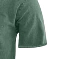 thumbnail image 4 of KeShDi Summer Mens T-Shirts Men's Solid Color Short Sleeved Stand Up Collar Pocket Casual Top Green 4X, 4 of 4