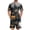 Blue, variant on Men Halloween 2 Piece Set Bat Spiderweb Round Neck Funny T Shirts and Ghost Skeleton Bermuda Horror Shorts, M