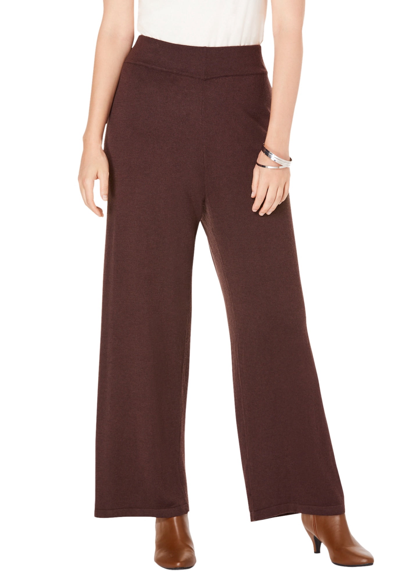 Wide Leg Pant - 22/24, Chocolate Brown 