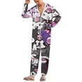 thumbnail image 2 of Kuromi And My Melody Unisex Onesie Pajamas Zipper Jumpsuit Hooded One Piece Sleepwear for Family Mens Womens, 2 of 8