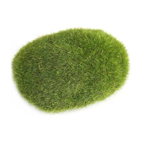 Jiibva DIY Mini Fairy Garden Decor - Green Artificial Moss Stone Fake Rock Micro Landscape Accessories for Potted Home Garden