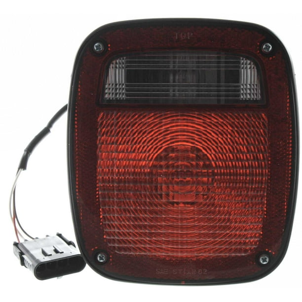 Tail Light Compatible With 1991-1995, 1997 Jeep Wrangler Left Driver With  bulb(s) 