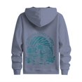 thumbnail image 4 of Gift Giving Sudadera con capucha Lux de gran tamaño en gris jaspeado, 2024 Sudadera con capucha para regalar para mujer 2024 Linda sudadera de muy buen gusto Jersey de manga Tops Azul claro XXXL, 4 of 5