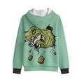 thumbnail image 3 of Psesaysky Boys Hoodie Dinosaur Print Green Jacket Sweatshirt with Pocket Winter Coat Jacket for Boys Zip Hooded Long Sleeve Tops, Size S, 3 of 7