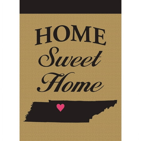 Magnolia Garden Flags M010065 13 x 18 in. Tennessee Home Sweet Home Burlap Garden Flag