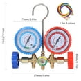 thumbnail image 4 of Professional Refrigeration Manifold Gauge Set with 1.5m Hoses, Metal-Plastic Construction, Dual Table Valves, Pressure Measurement for R12/R134A/R22/R502, 30-250PSI & 0-17.5kg/c㎡ Range, Includes 2, 4 of 6