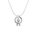 thumbnail image 2 of Delight Jewelry Silvertone Small Antiqued Ribbon with Paws Hockey Ring Charm Necklace, 18", 2 of 4