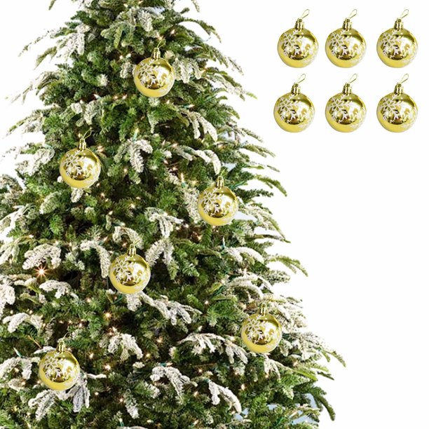 Ganfancp Brillante Plástico Pintado Copo de Nieve Bola de Navidad Decoraciones de Navidad Colgantes Árbol de Navidad Suministros Decoración Atmosférica Ofertas Del Día 6* Bolas de Navidad