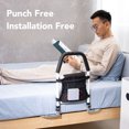 thumbnail image 3 of Bed Rails Easy Installation Bedside Standing Assist Grab Bar Foldable Bedside Standing Grab Bar for Elderly Adults Pregnant Women, 3 of 8