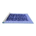 thumbnail image 2 of Ahgly Company Machine Washable Indoor Square Oriental Blue Traditional Area Rugs, 4' Square, 2 of 4