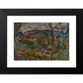 thumbnail image 2 of Sasza Blonder 24x18 Black Modern Framed Museum Art Print Titled - Mountain Landscape with Cows (1937), 2 of 5